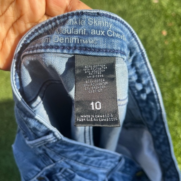 Women's Blue Jeans by Massimo size 10 w back ankle zippers - Picture 4 of 4